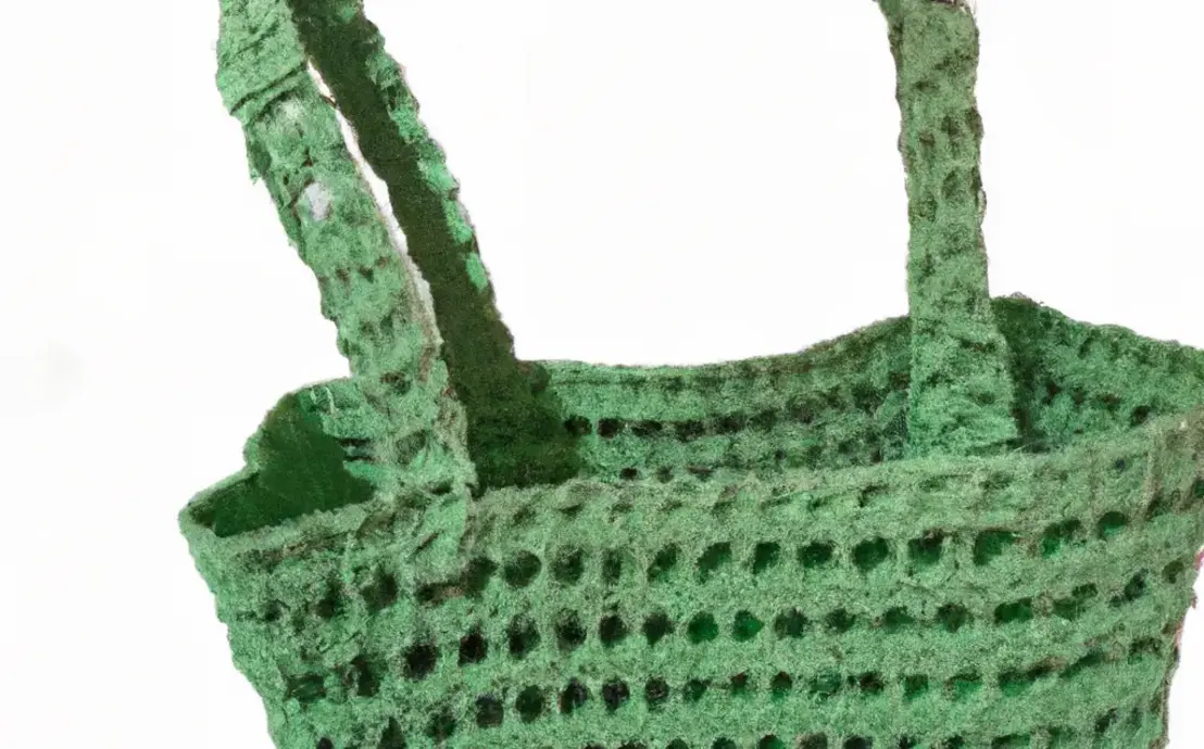 Bolsa de malha de crochê