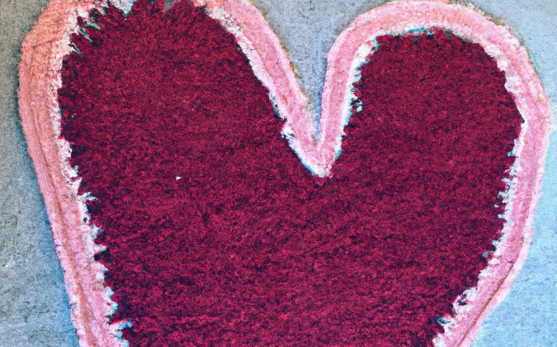 Tapete de croche coração