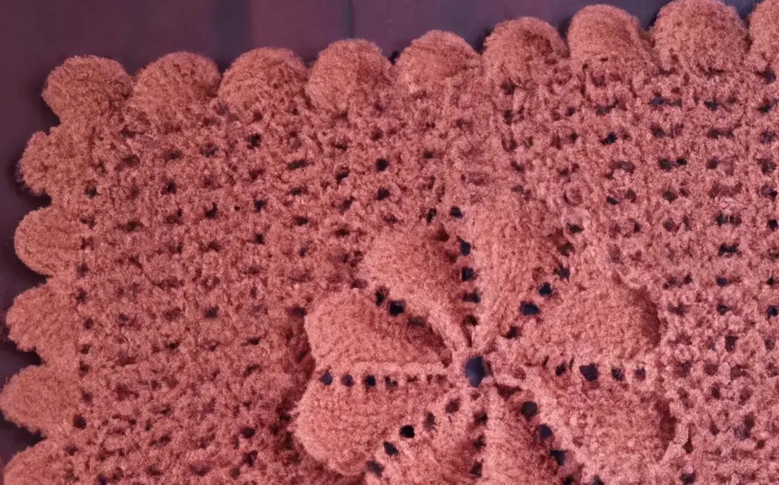 Tapete de crochê retangular simples