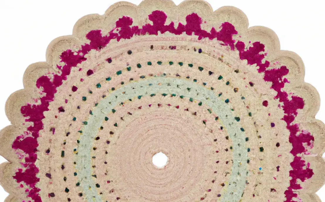 Tapete de crochê redondo para sala