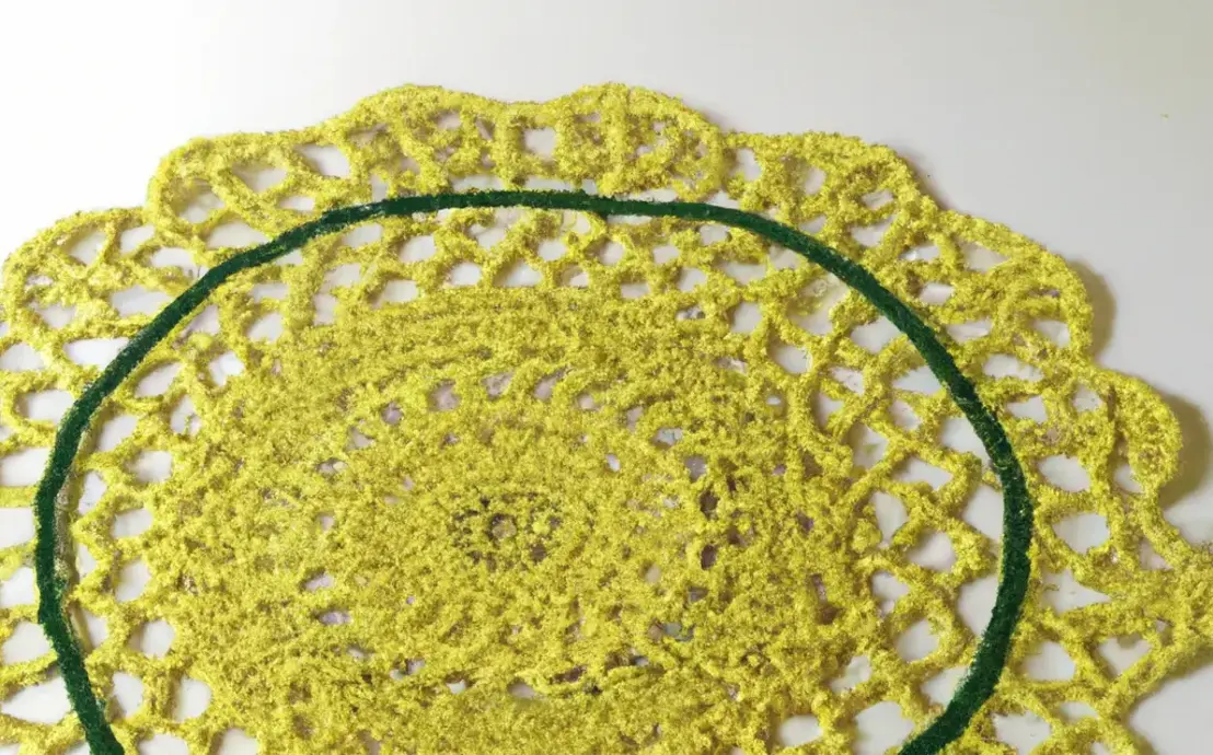 Toalha de mesa redonda de croche