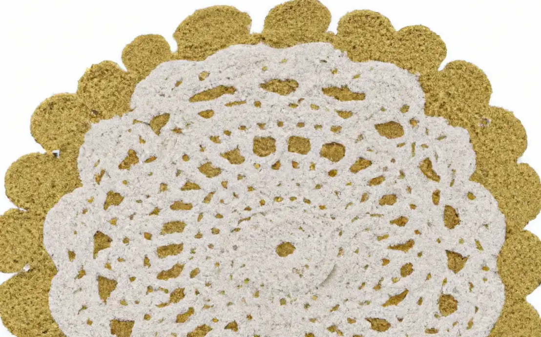 Tapete de crochê redondo para sala