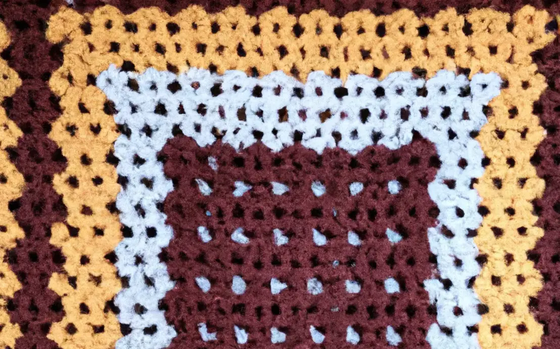 Tapete de crochê quadrado simples Tapete de crochê quadrado simples