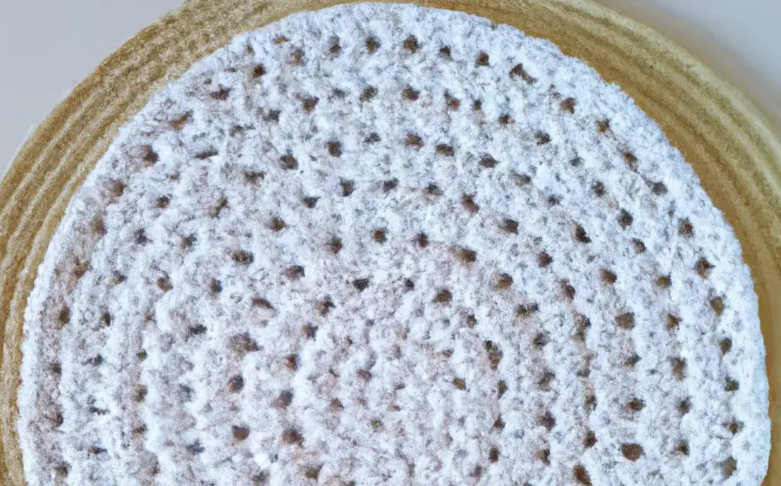 Tapete de crochê quadrado simples