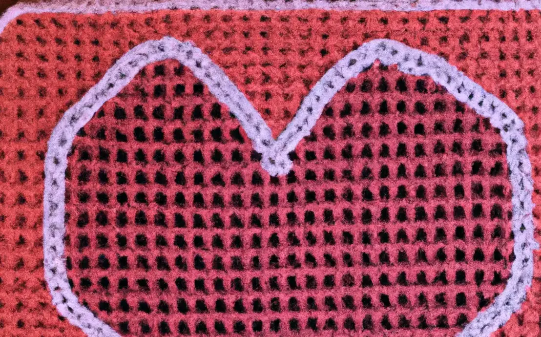 Tapetes de croche de coração Tapetes de croche de coração