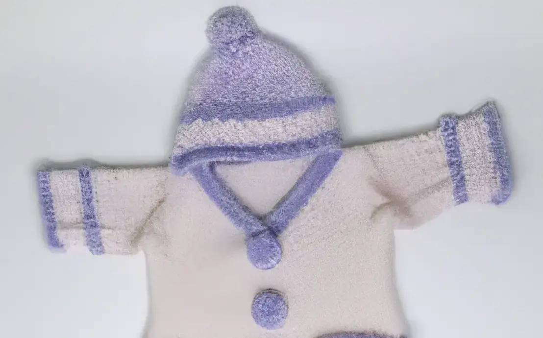 Vestido de crochê para bebê de 0 a 6 meses