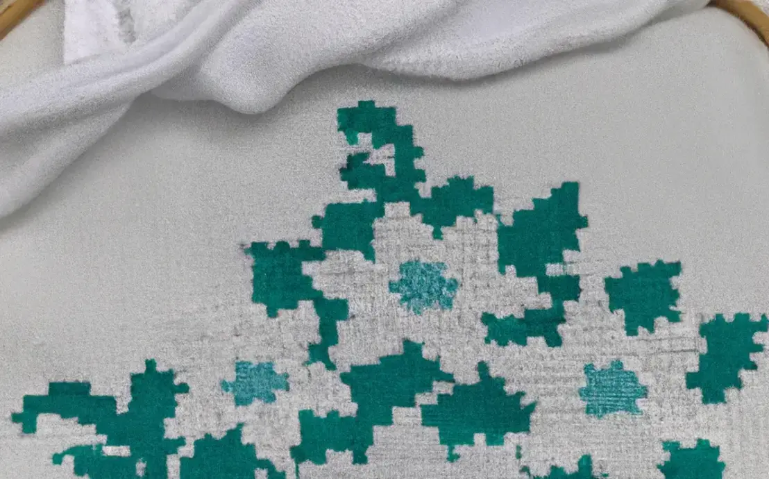 Barrado de croche para toalha