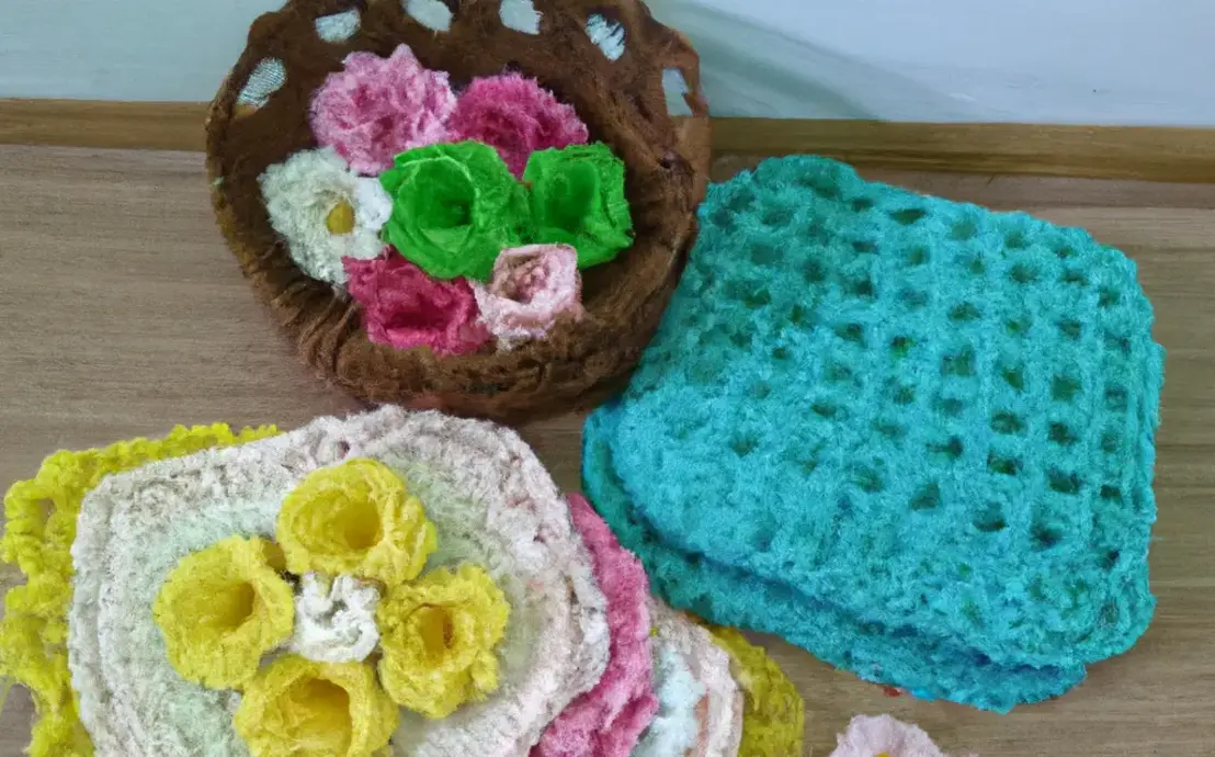 Trilho de mesa de crochê com flor