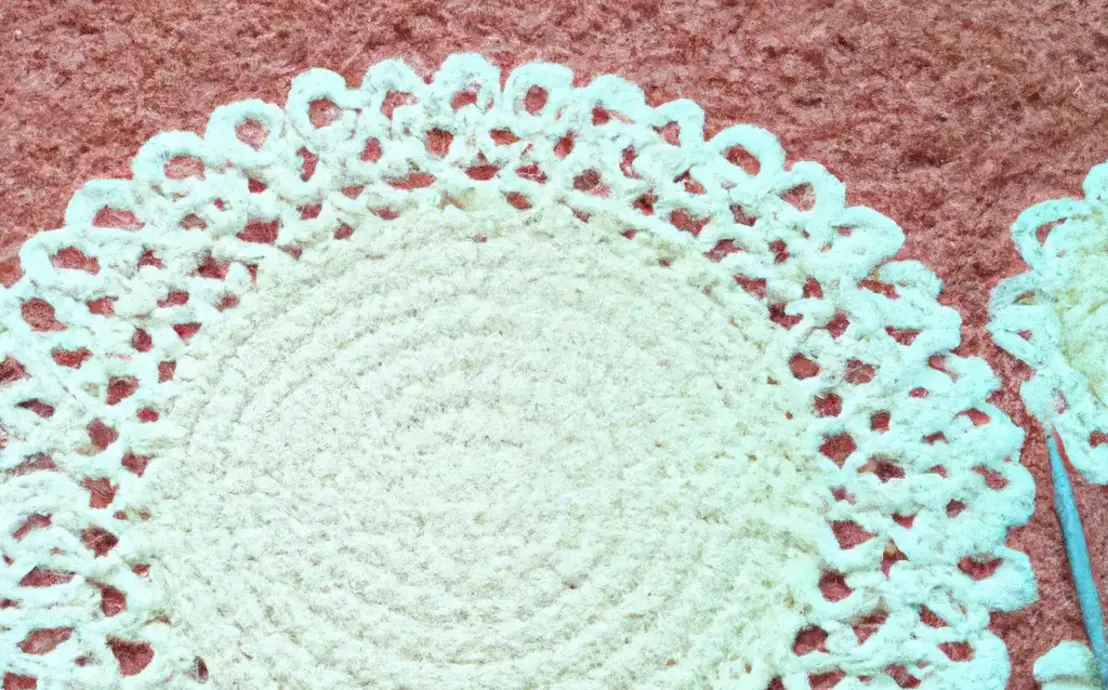 Tapete de crochê fácil e econômico oval