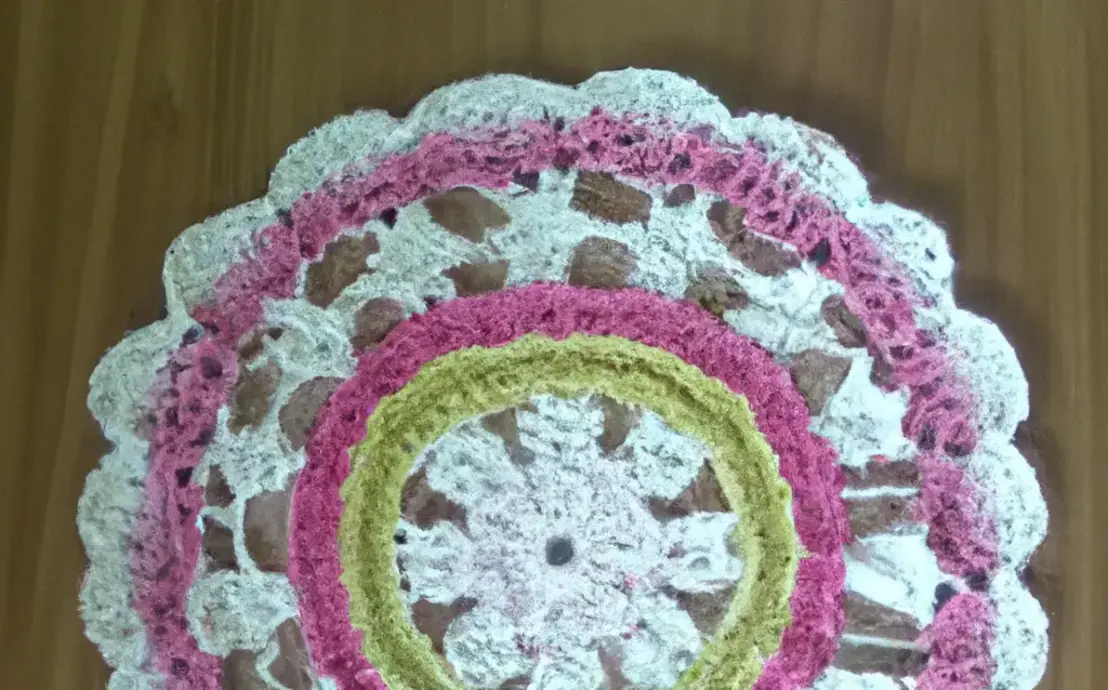 Toalha de croche redonda simples