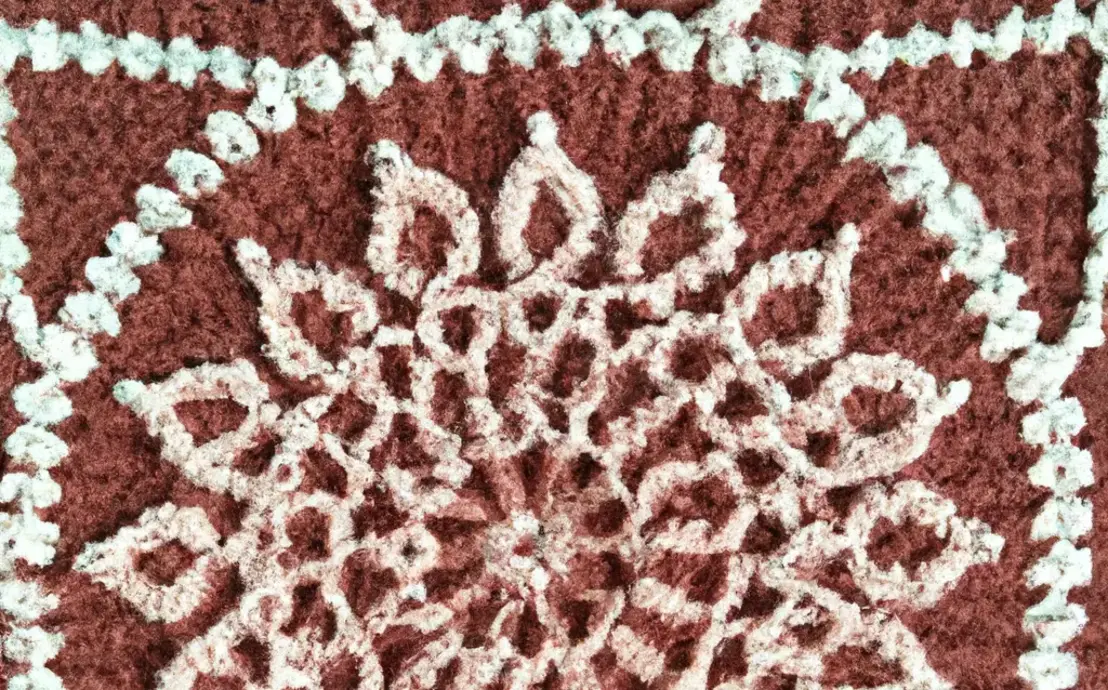 Tapetes de crochê retangular