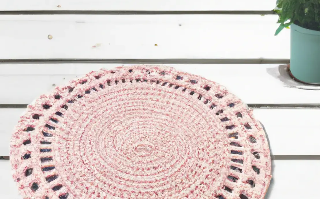 Tapetes oval de crochê