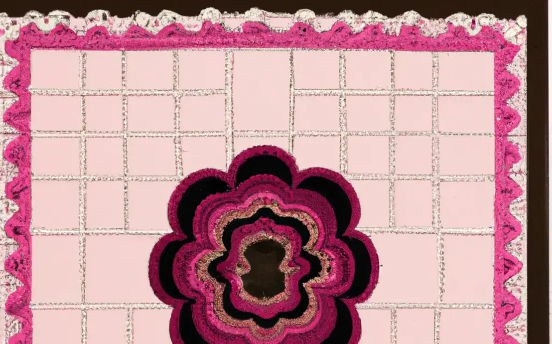 Tapetes de croche oval com flores Tapetes de croche oval com flores