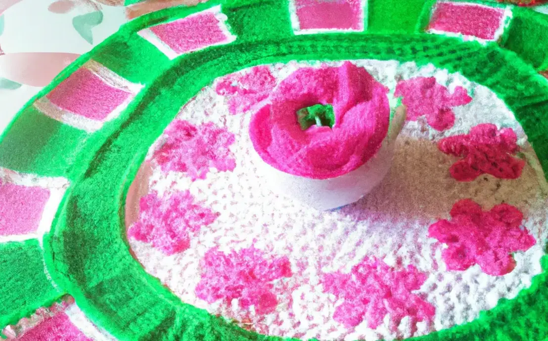 Toalha de croche redonda simples