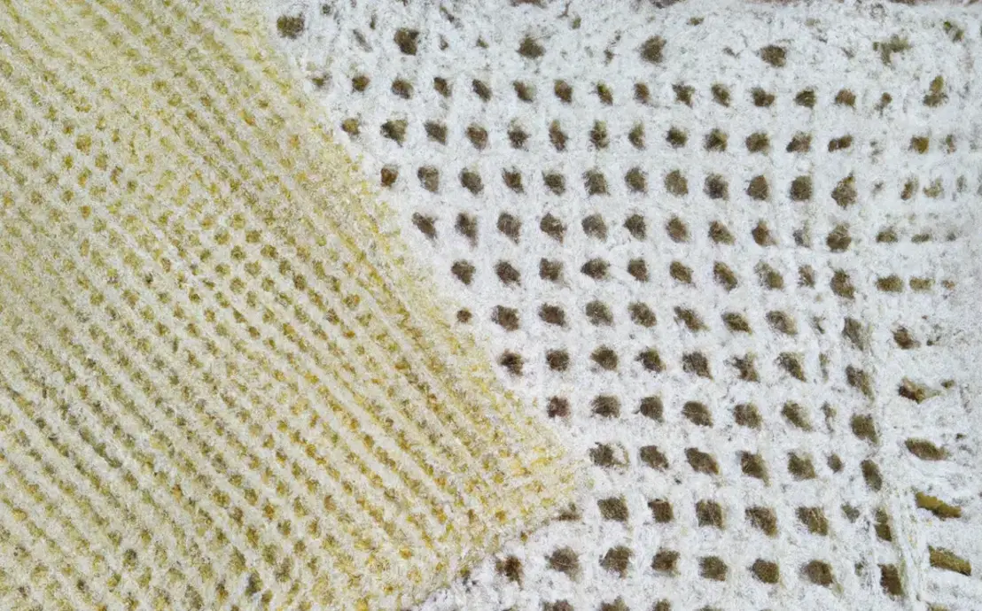 Toalha de croche retangular