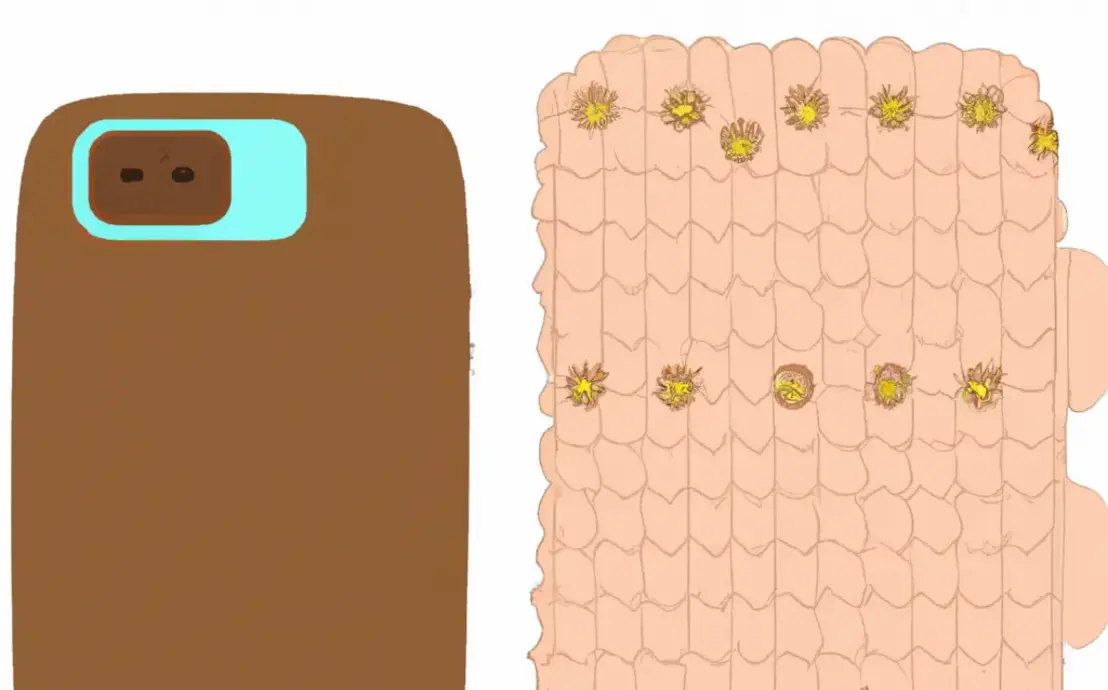 Bolsa de crochê para celular