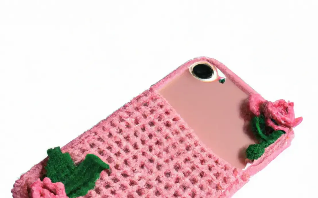 Bolsinha de croche para celular