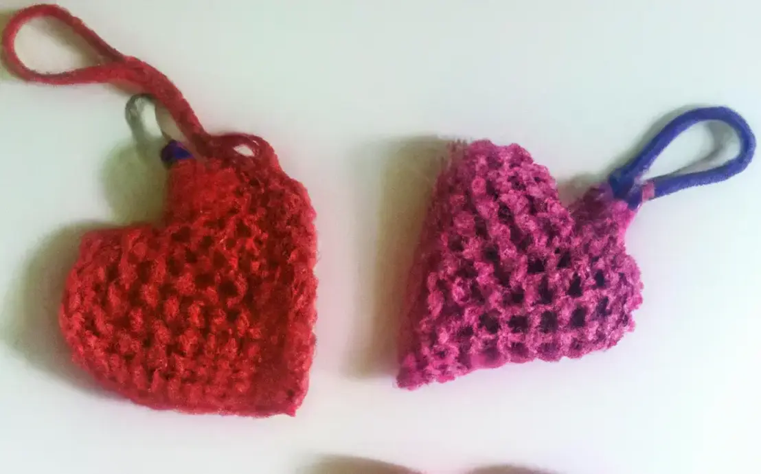 Chaveiros de crochê coração Chaveiros de crochê coração