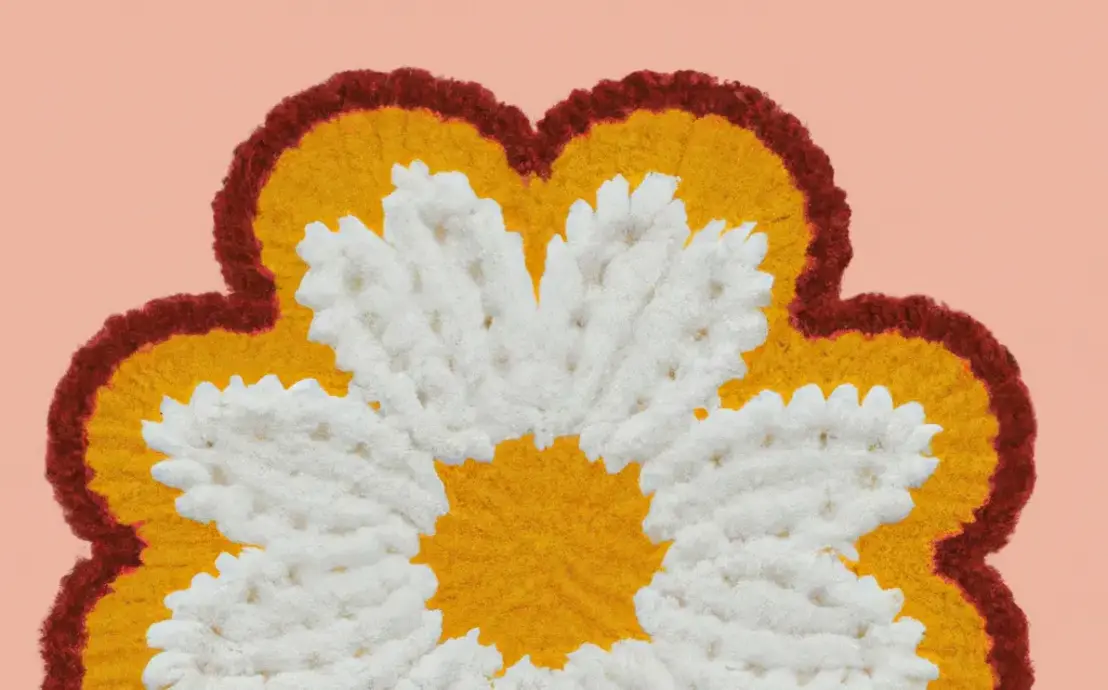Flor de croche para tapete