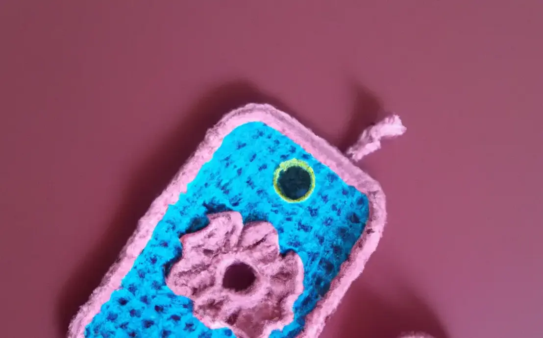 Bolsinha de croche para celular