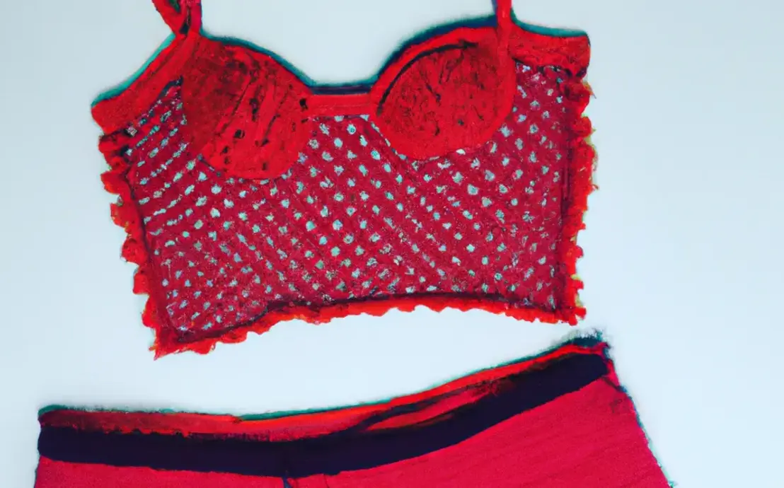 Biquíni de crochê com short