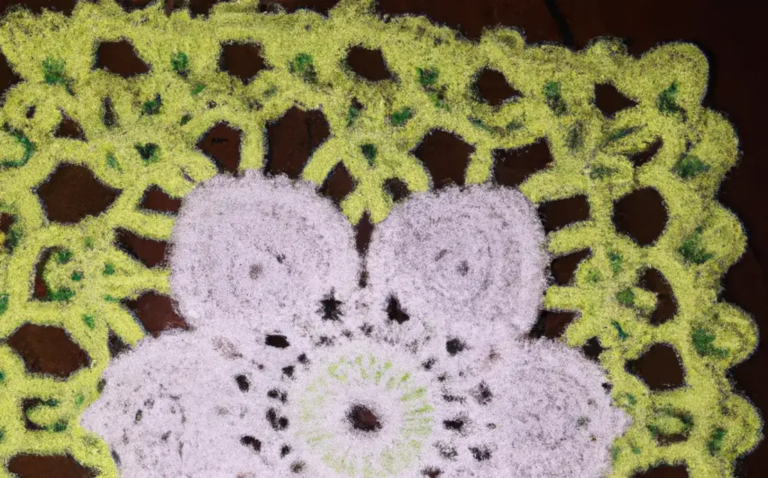 Flor de croche para tapete