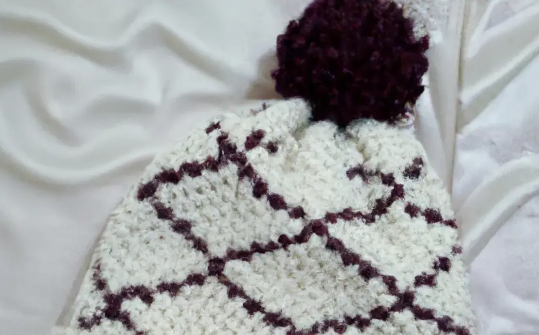 Boina de crochê feminina