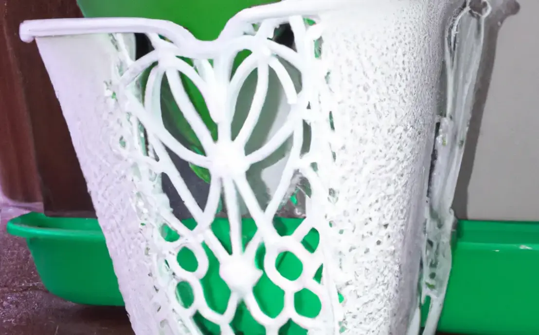 Tampa de vaso de crochê