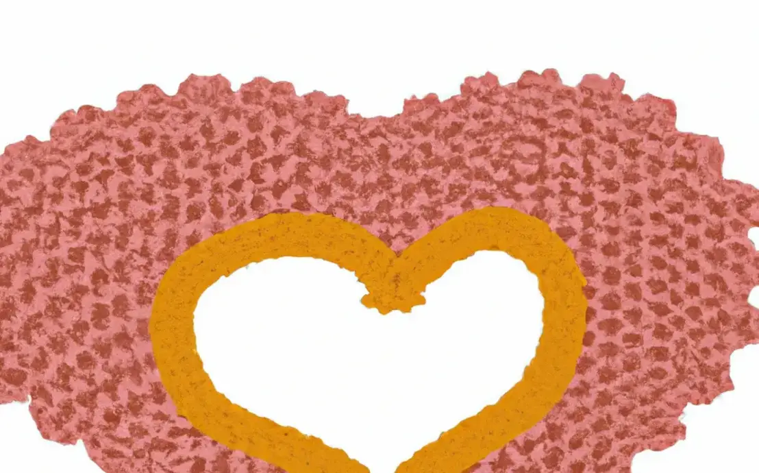 Tapete de coração de crochê