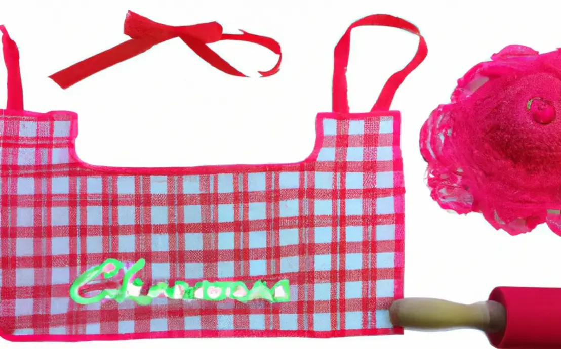 Jogo de cozinha de croche vermelho