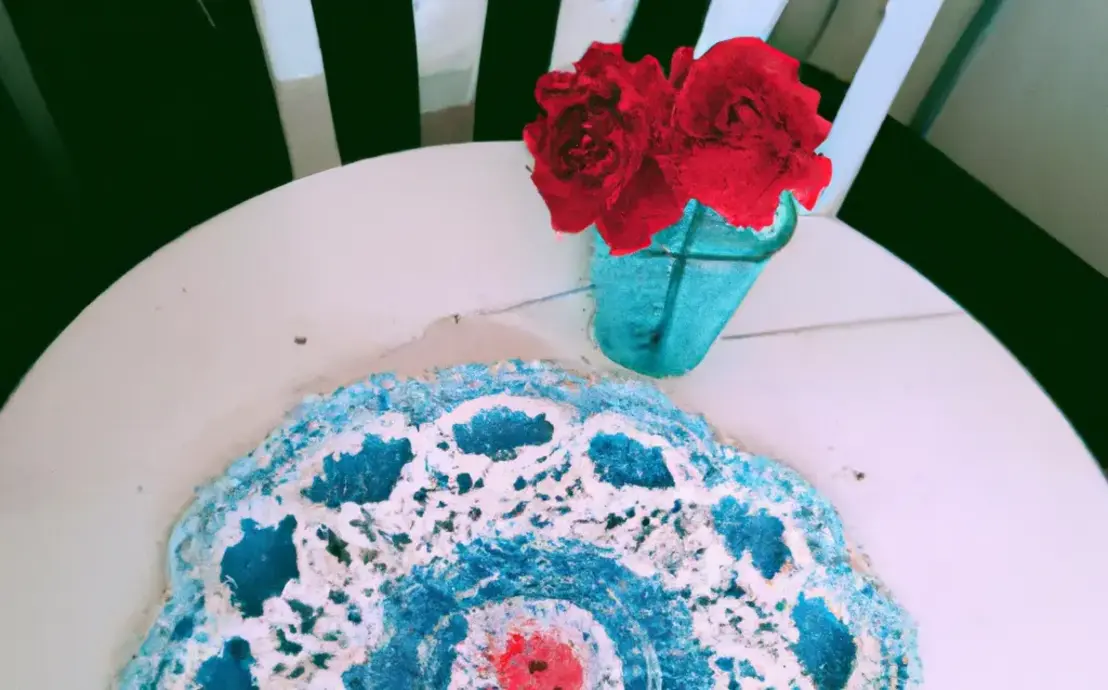 Mesa posta com sousplat de crochê