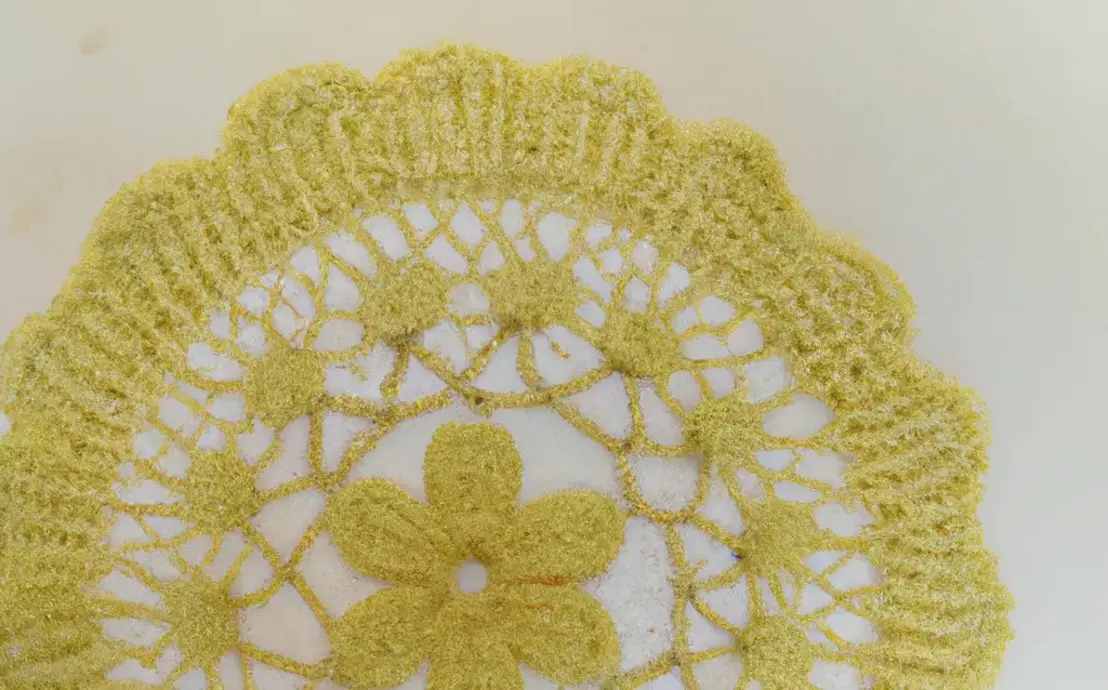 Modelo de flor de crochê