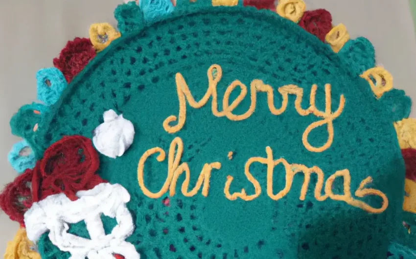 Sousplat de natal crochê