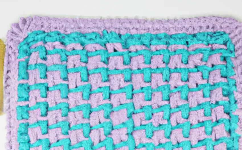 Tapete de croche quadrado simples passo a passo