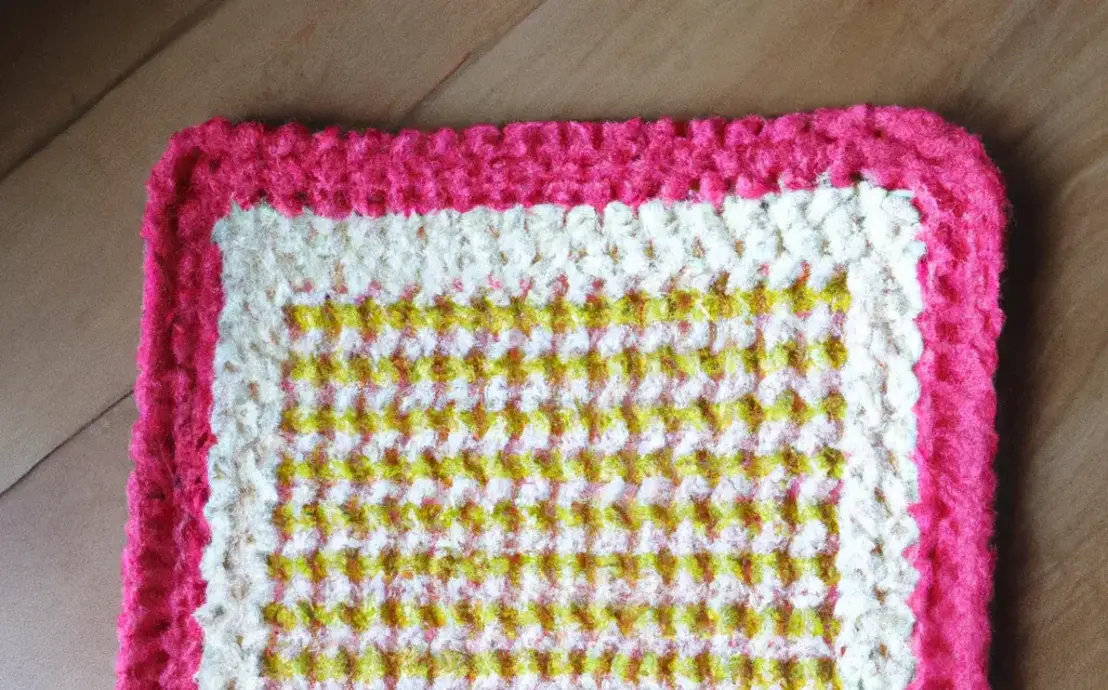 Tapete de croche retangular para cozinha passo a passo