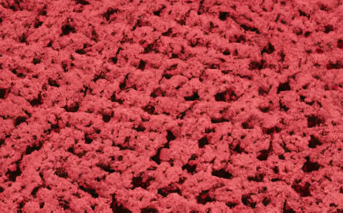Tapete de croche vermelho