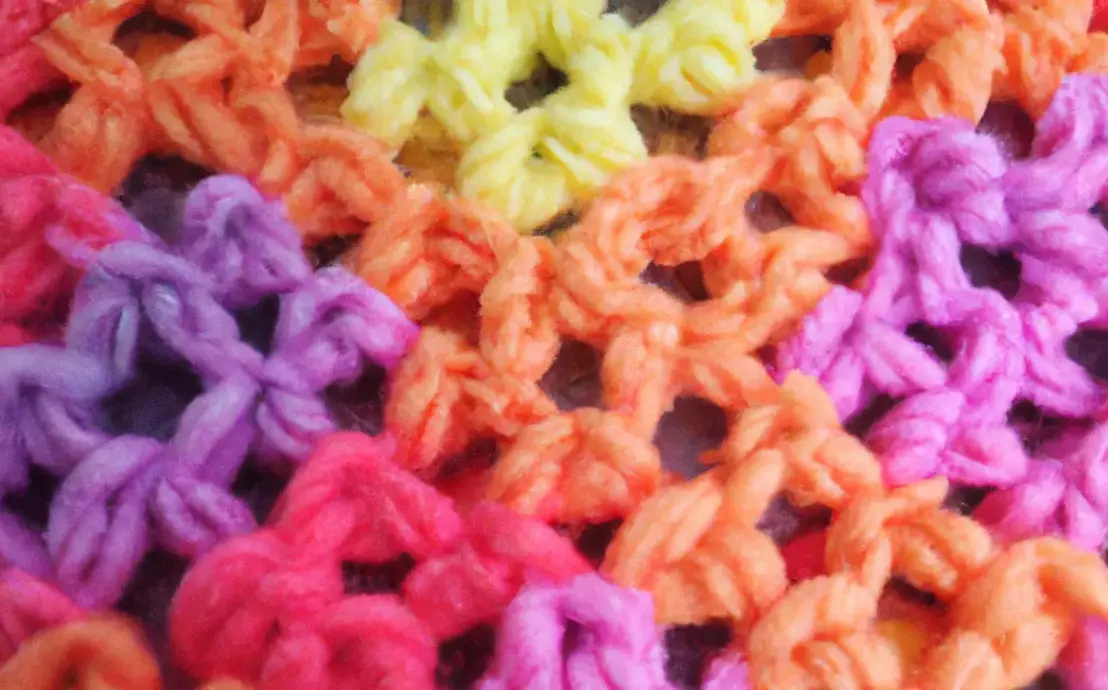 Tapete de crochê colorido