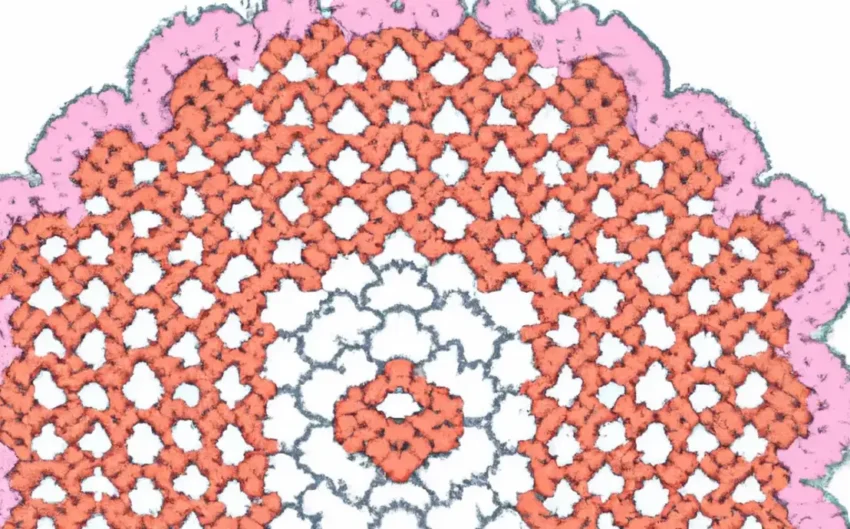 Toalha de croche quadrada simples