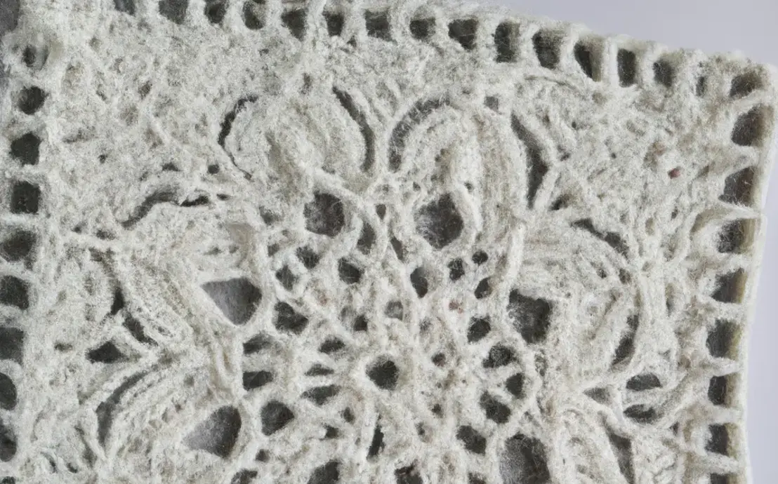 Bico de crochê para toalha de banho grande