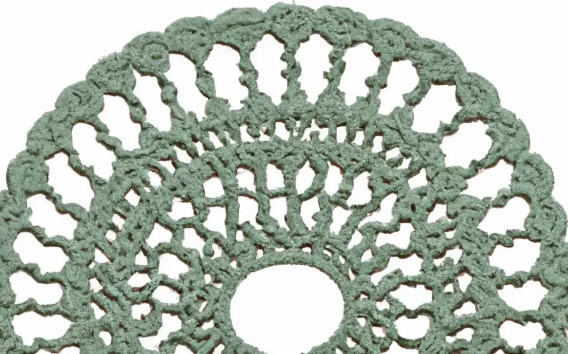 Tapete oval de crochê grande