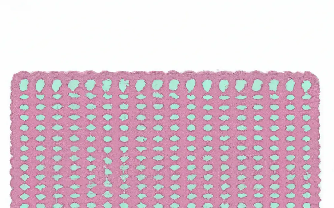 Amostra de bico de crochê para pano de prato