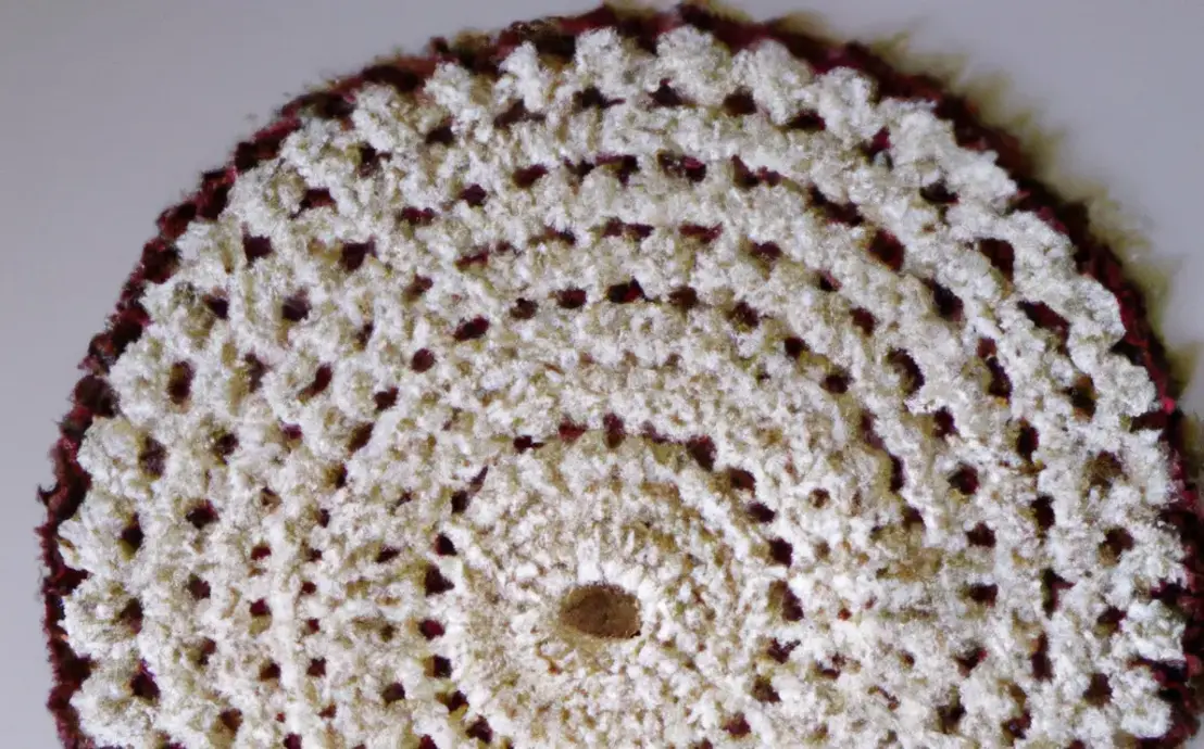 Tapete redondo de crochê para sala