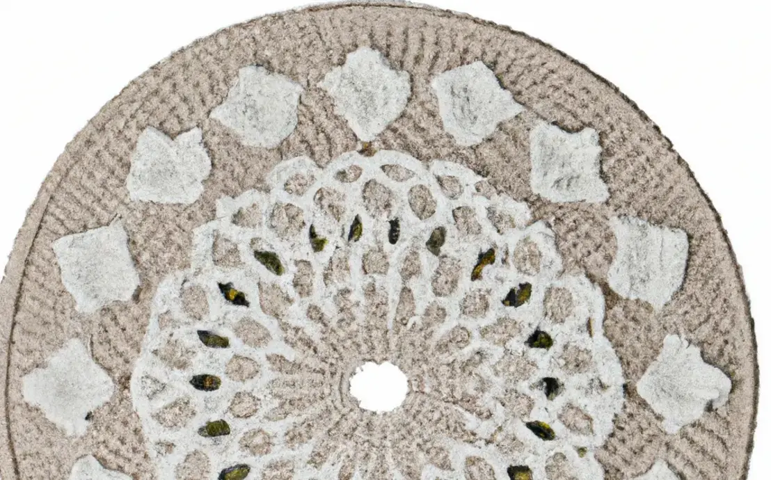 Tapete redondo de crochê para sala