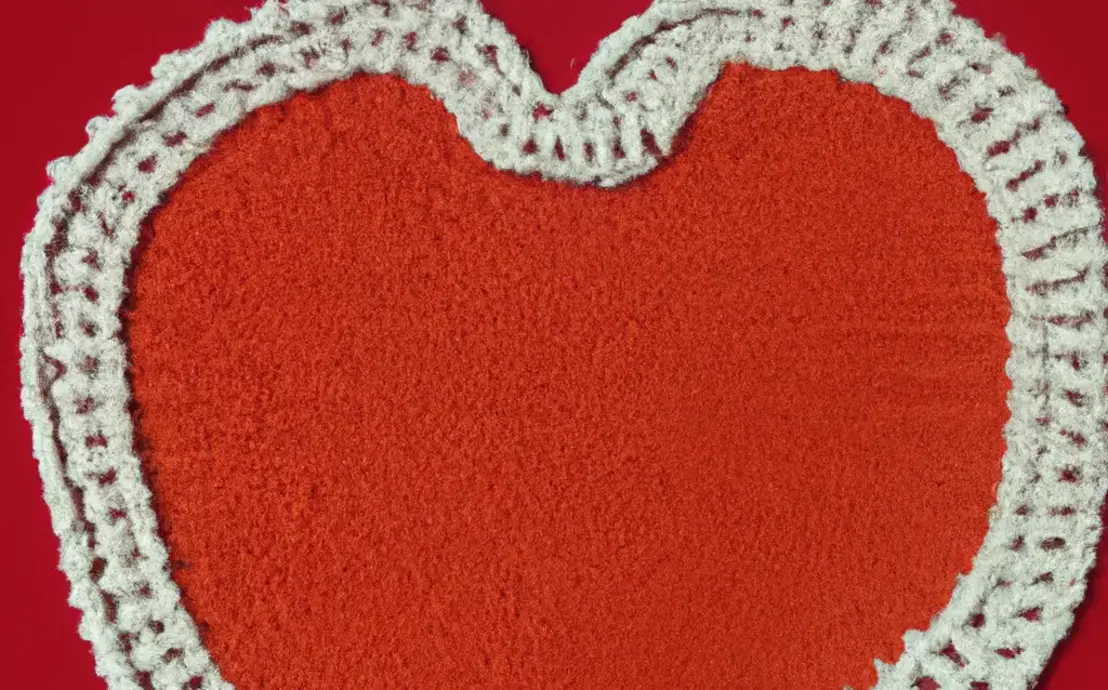 Tapete de crochê coração