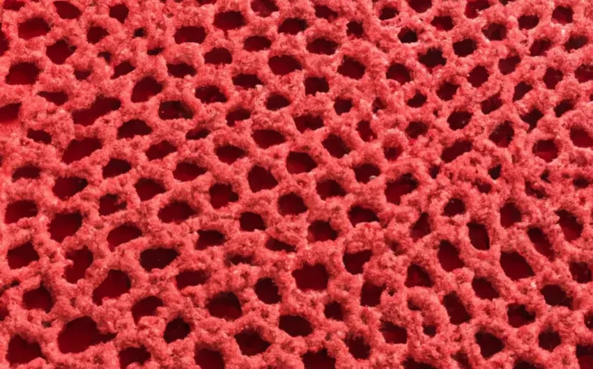 Tapetes de crochê vermelho