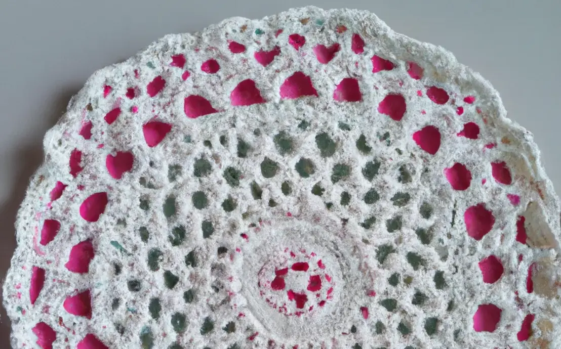 Toalha redonda de crochê