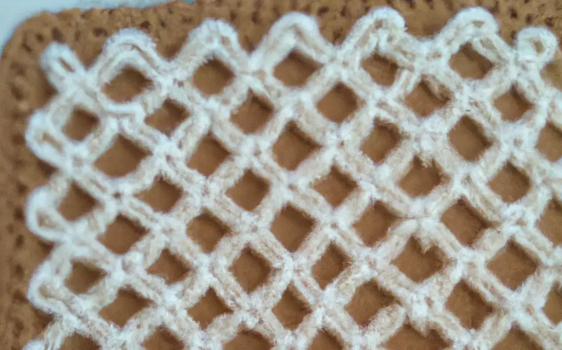 Toalha de croche quadrada simples Toalha de croche quadrada simples