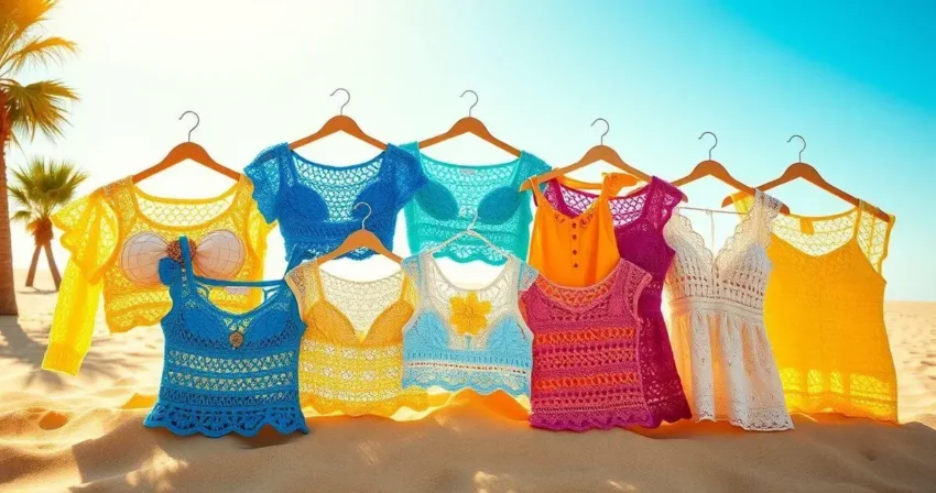 Blusas de crochê para o verão
