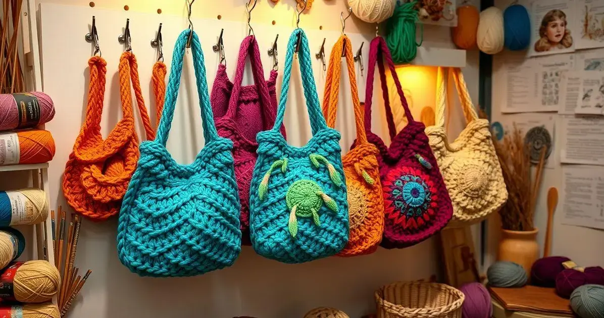 Bolsa de croche barbante