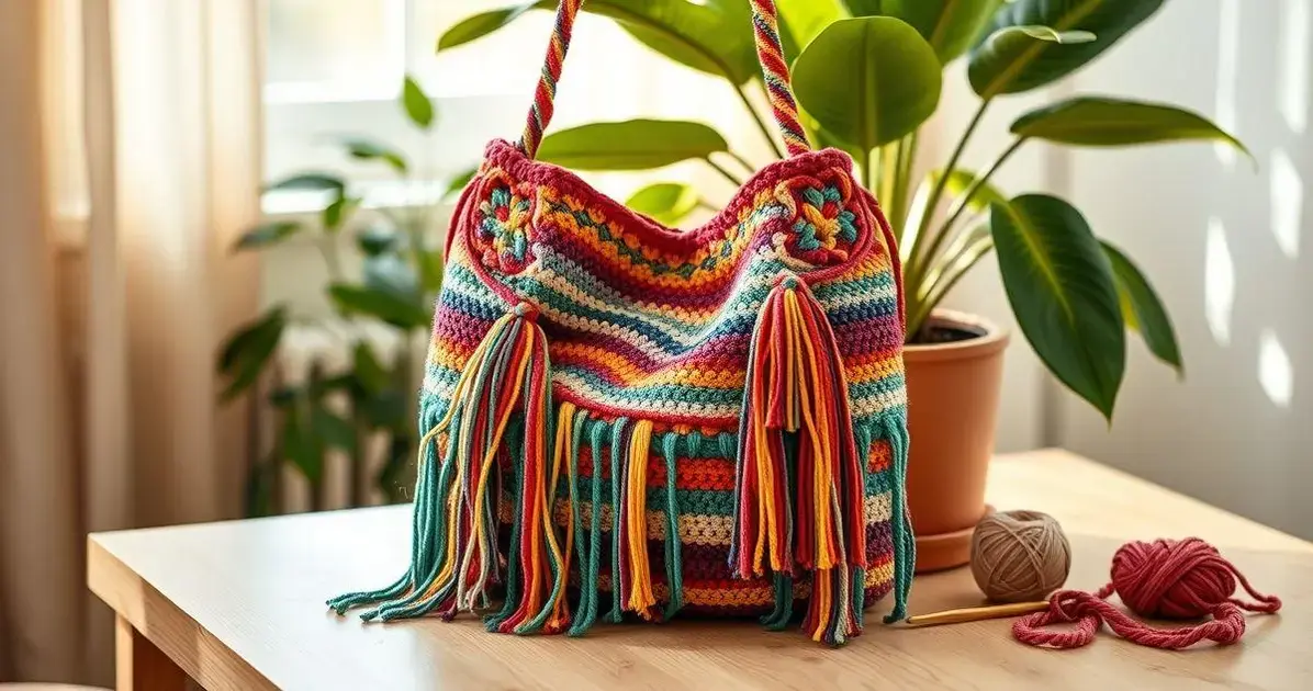 Bolsa de croche barbante